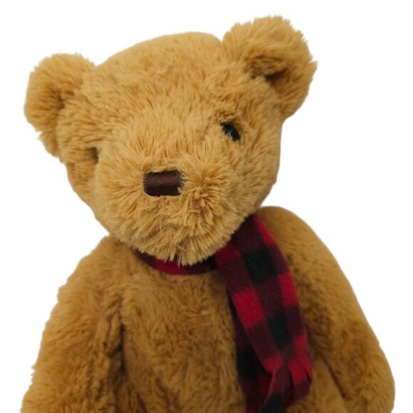 J Bear Ollie Plush Plaid Scarf 16" Teddy Bear Stuffed Animal Toy 2016 Jo-Ann - Picture 2 of 13